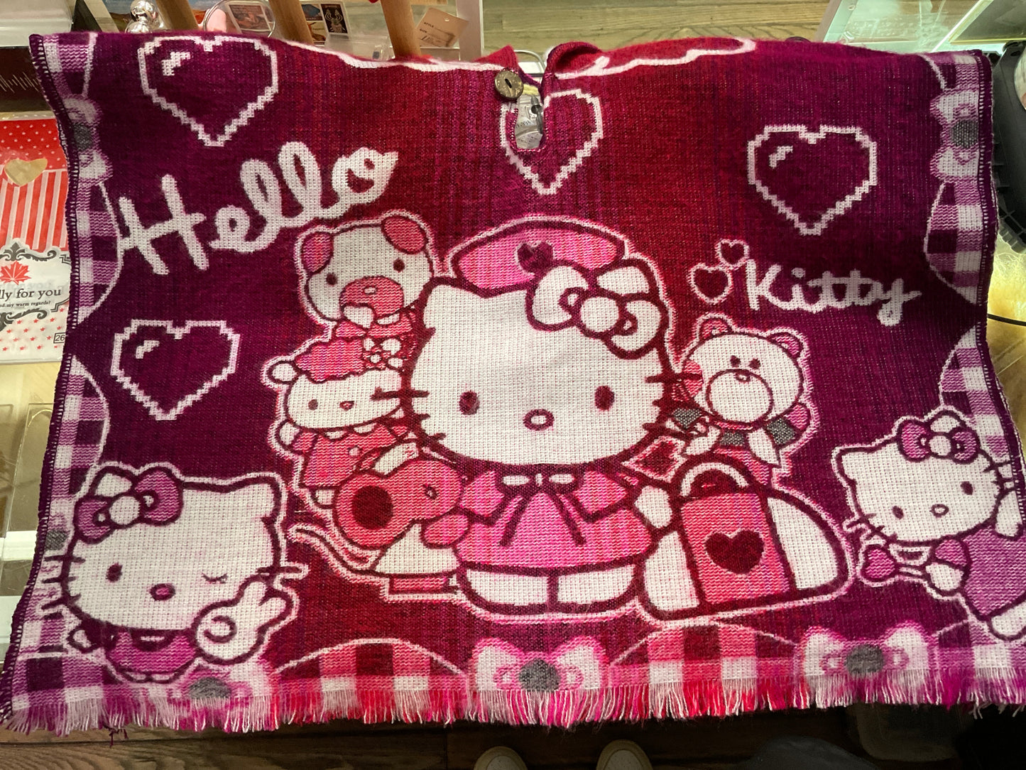 Children’s Hello Kitty Poncho - Alpaca Wool
