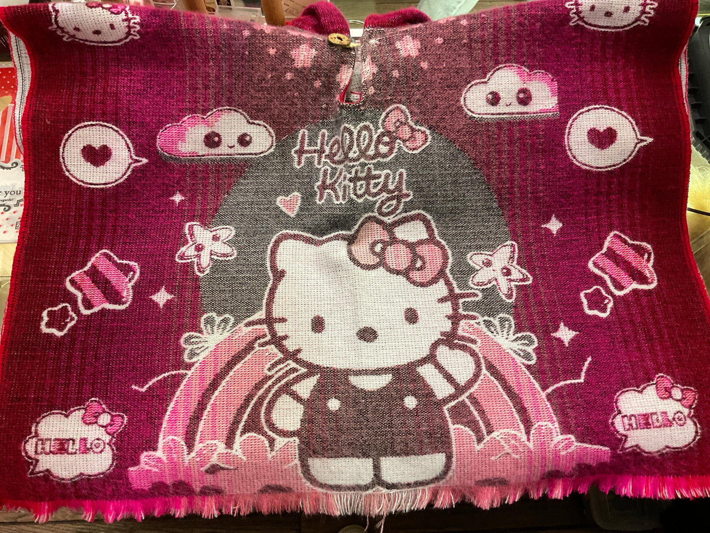 Children’s Hello Kitty Poncho - Alpaca Wool