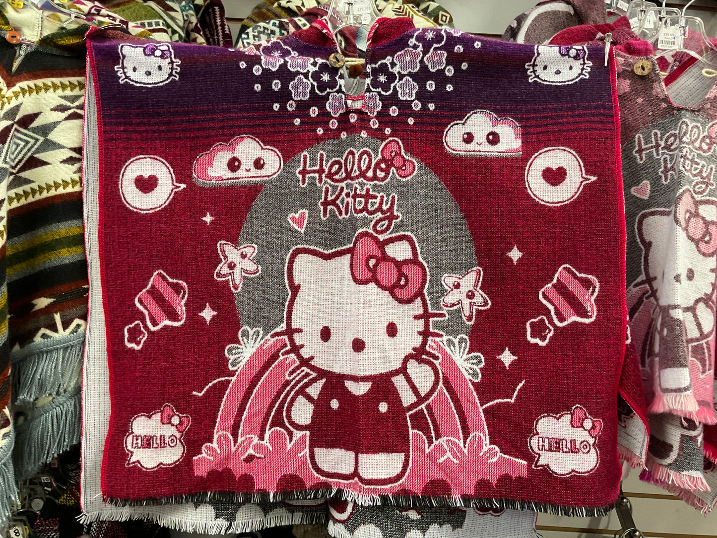 Children’s Hello Kitty Poncho - Alpaca Wool