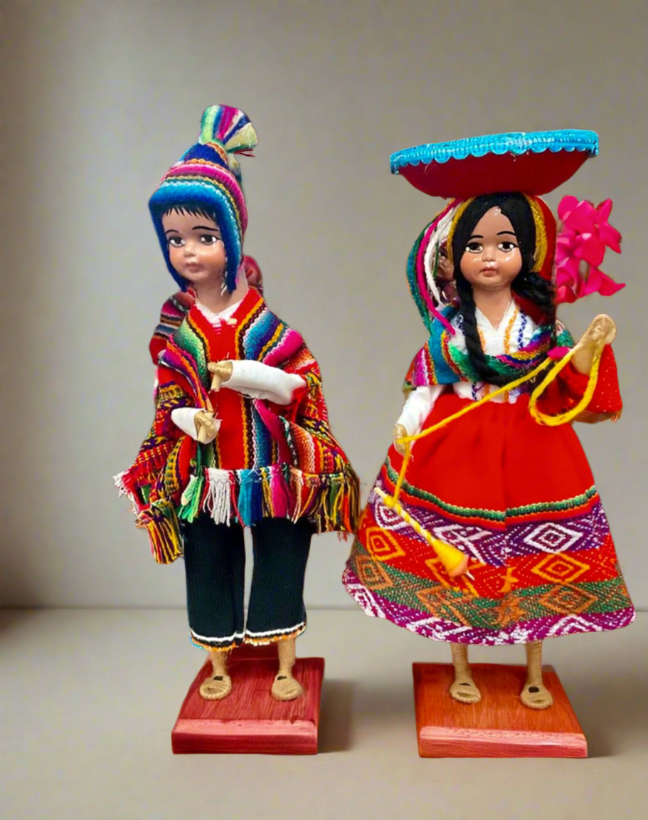 Peruvian Folk Art Doll Figures - “Cusqueños” SET
