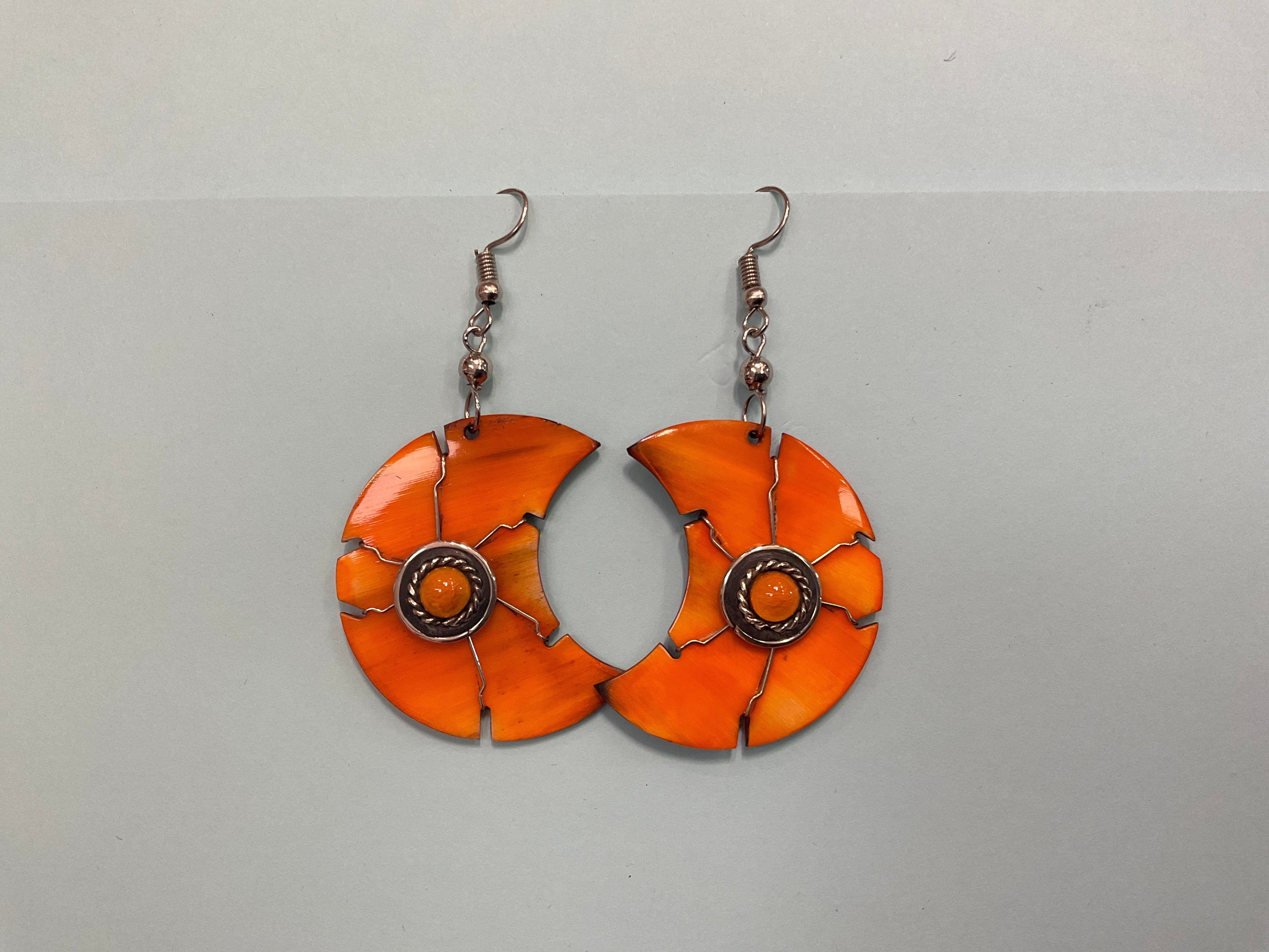 Horn with Turquoise Earrings