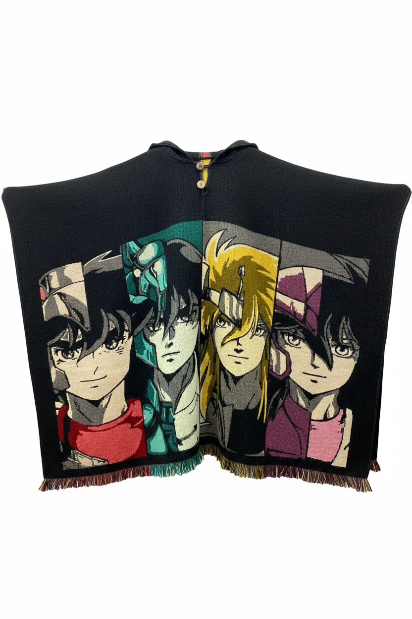 Alpaca Wool Poncho with Hood - Saint Seiya: Knights of the Zodiac