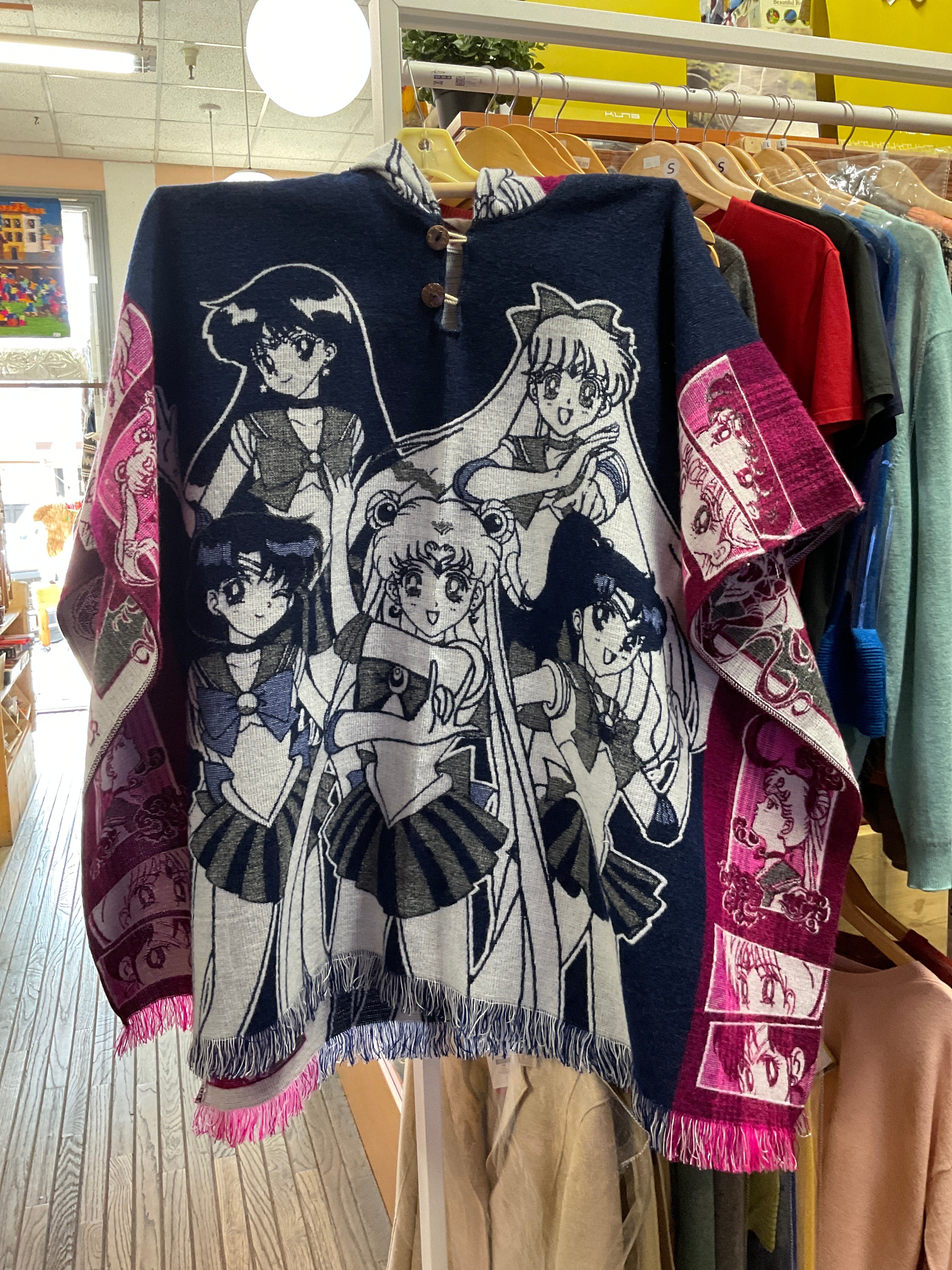 Alpaca Wool Poncho with Hood - Anime Collection - Moon Warrior Princess 2