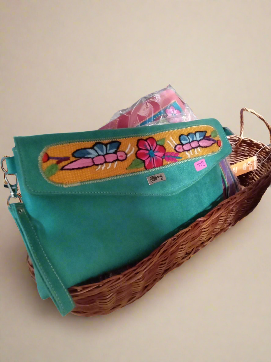 Hand-made embroidered Purse