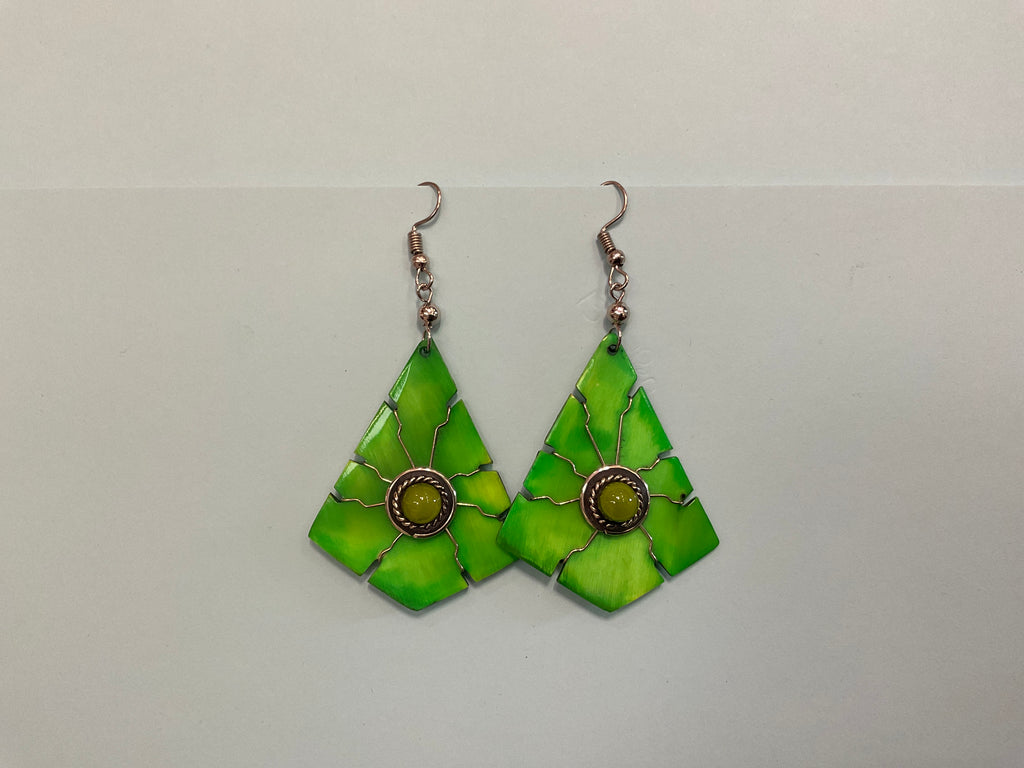 Cuerno con Pendientes Turquesa