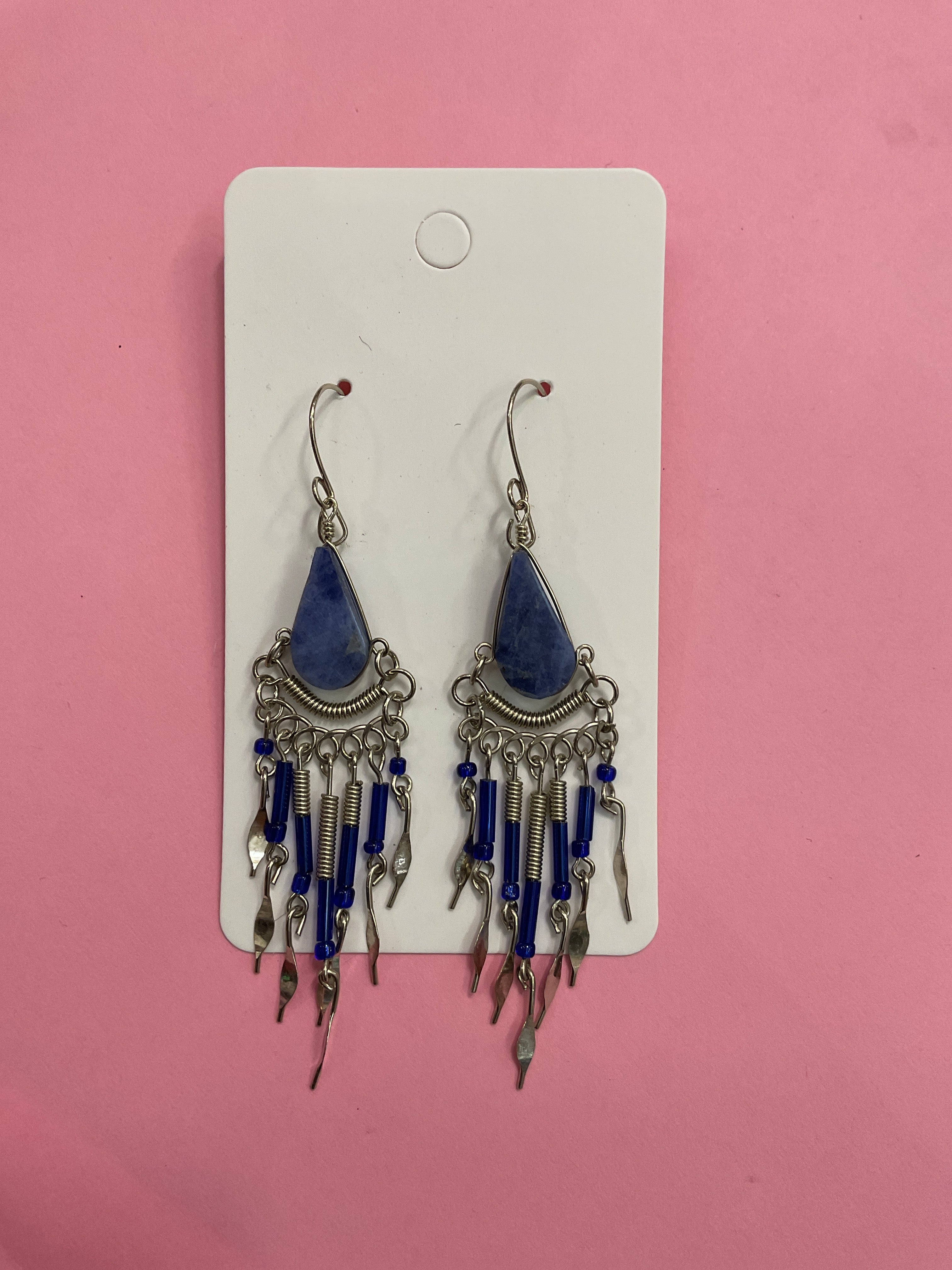 Peruvian Artisan Mineral Stone Earrings