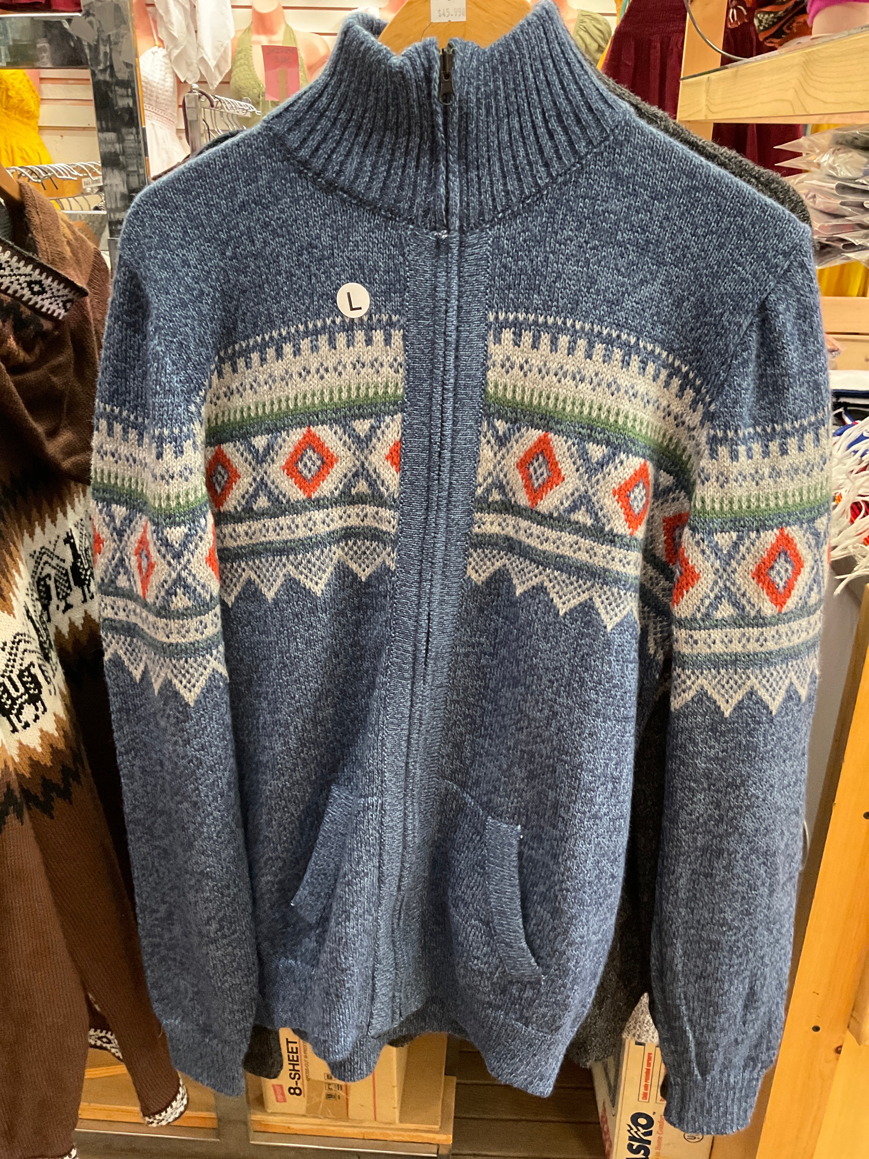 CHASKA Zip-Up Sweater