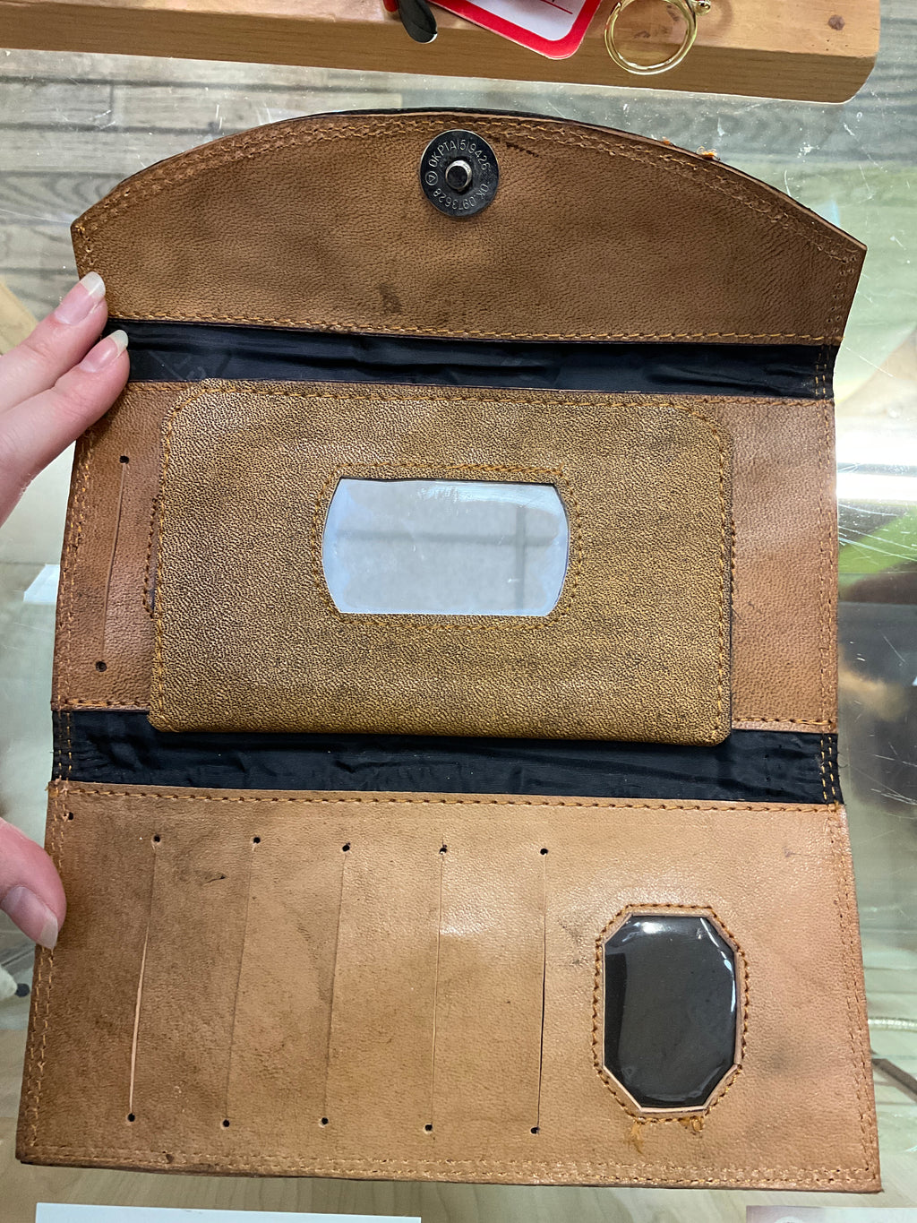 Cartera de piel para mujer