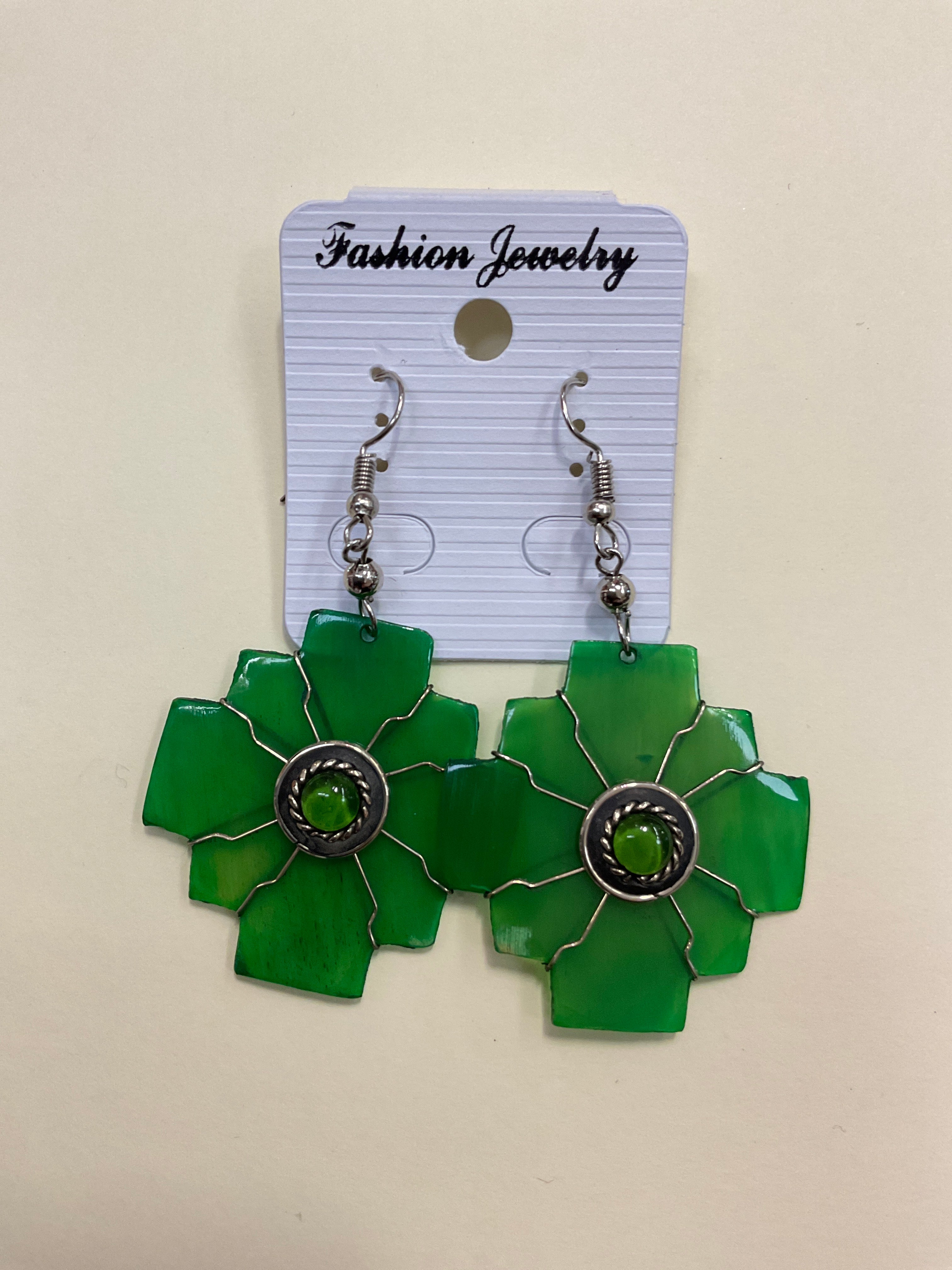 Horn with Turquoise Earrings