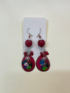 Combat Beaded Teardrop Dangle Earrings