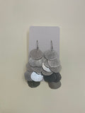 Shimmering Cascade Disk Earrings
