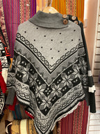 Poncho con mangas para mujer