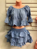 Conj. Falda Cinthia + Top Flor (b)