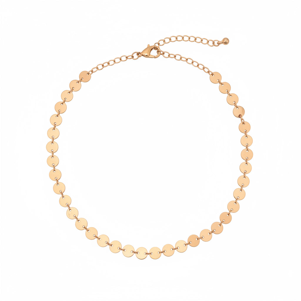 Gold Tone Coin Chocker