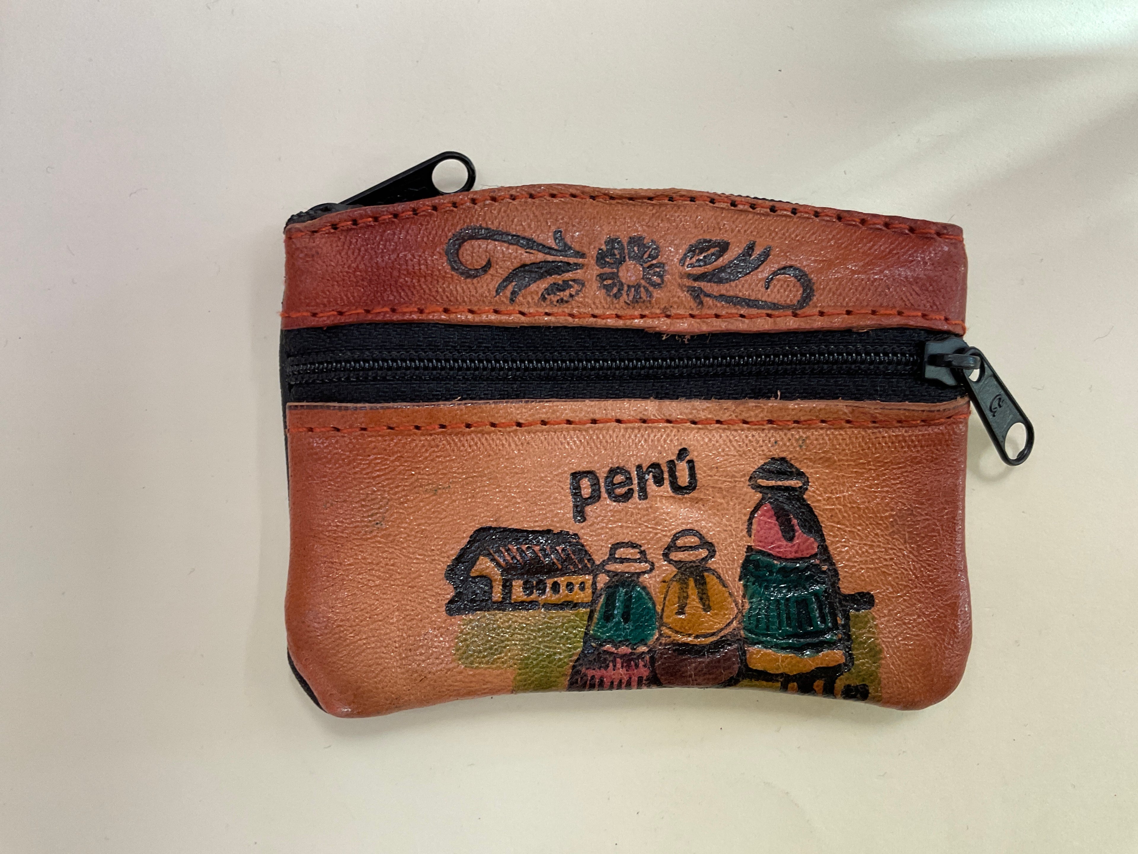 Peruvian Leather Coin Purse