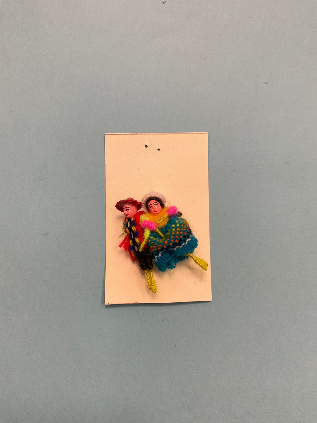 Handmade Andean Couple Worry Doll Pins
