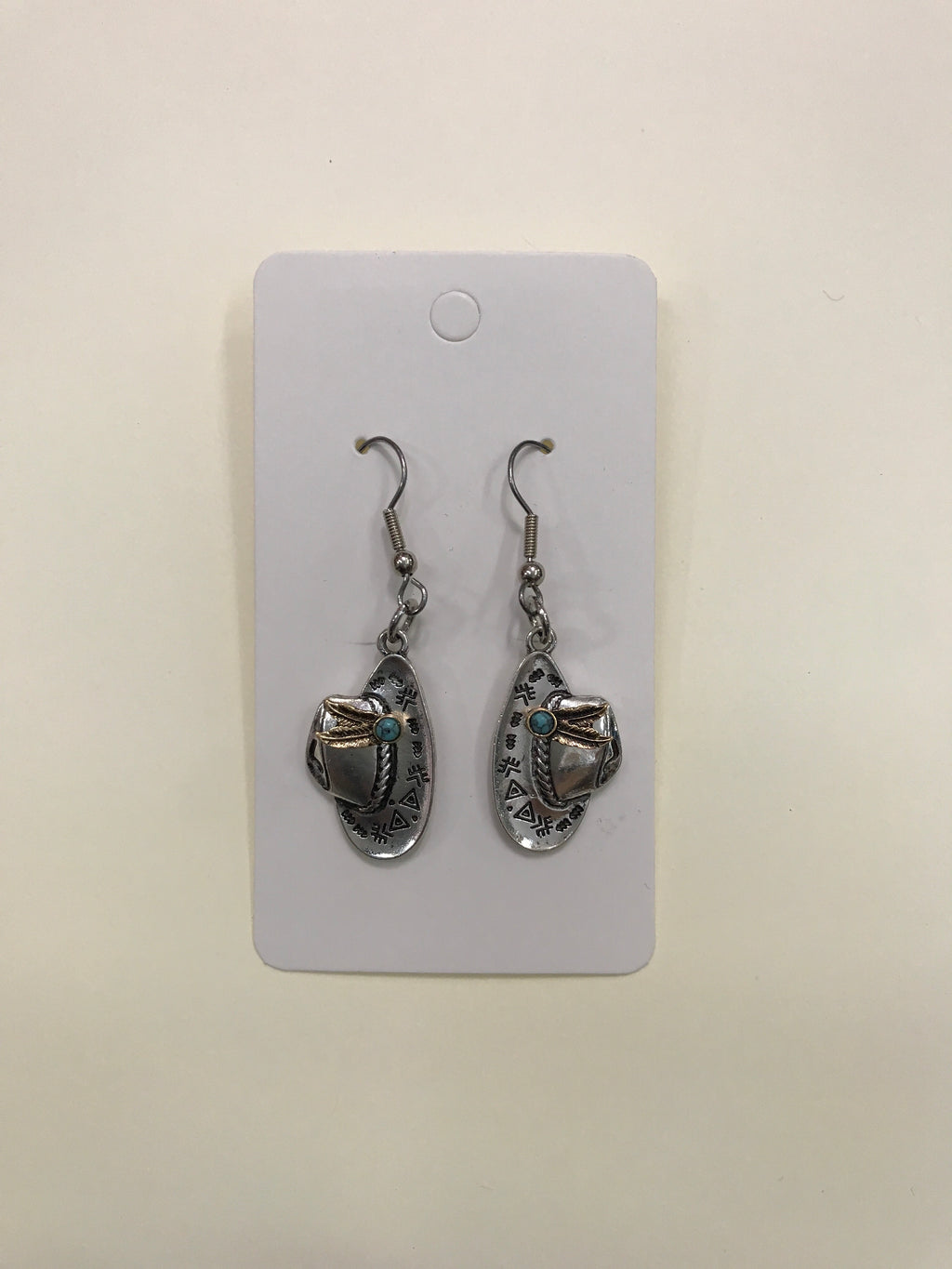 Native Cowboy Hat Earrings
