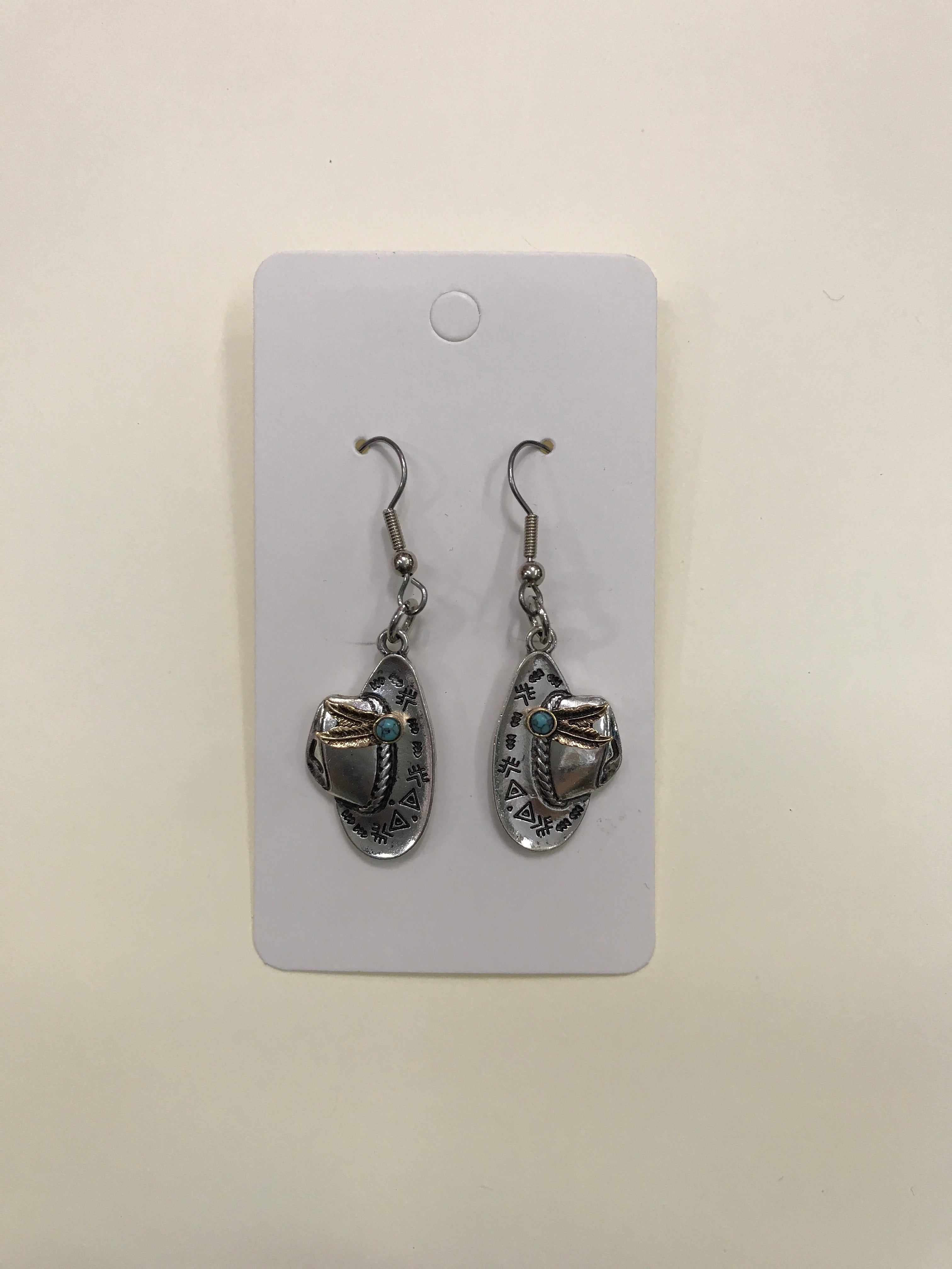 Native Cowboy Hat Earrings