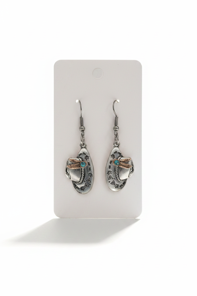Native Cowboy Hat Earrings