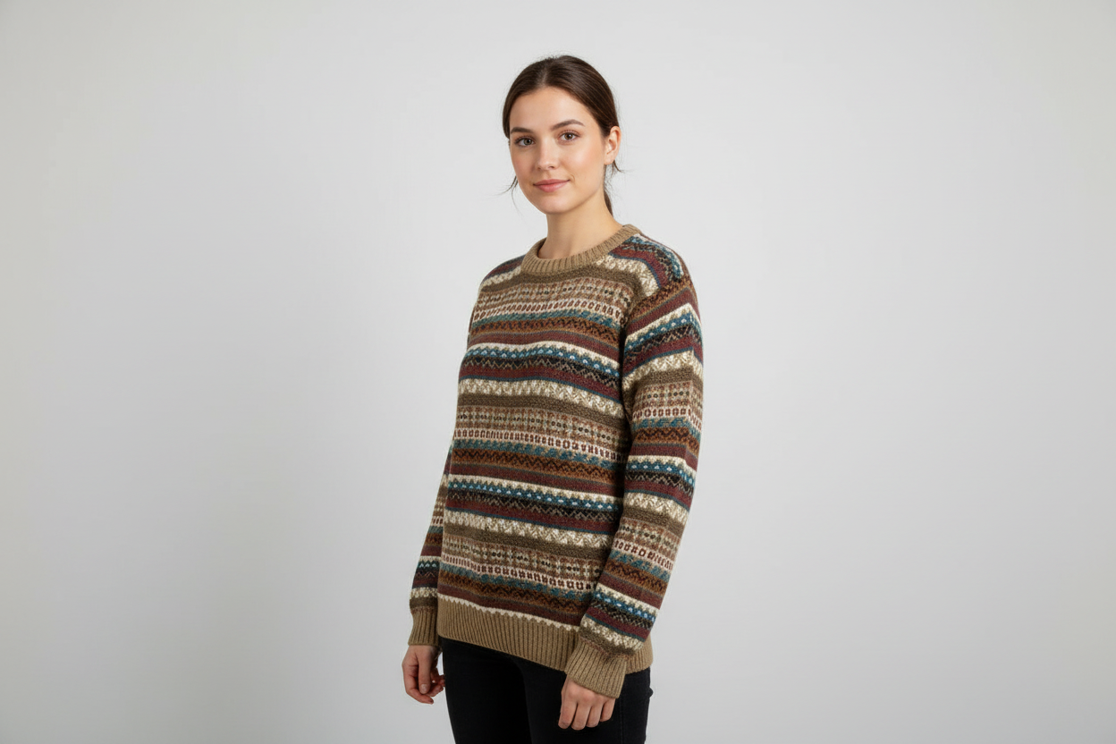 100% alpaca crewneck sweater