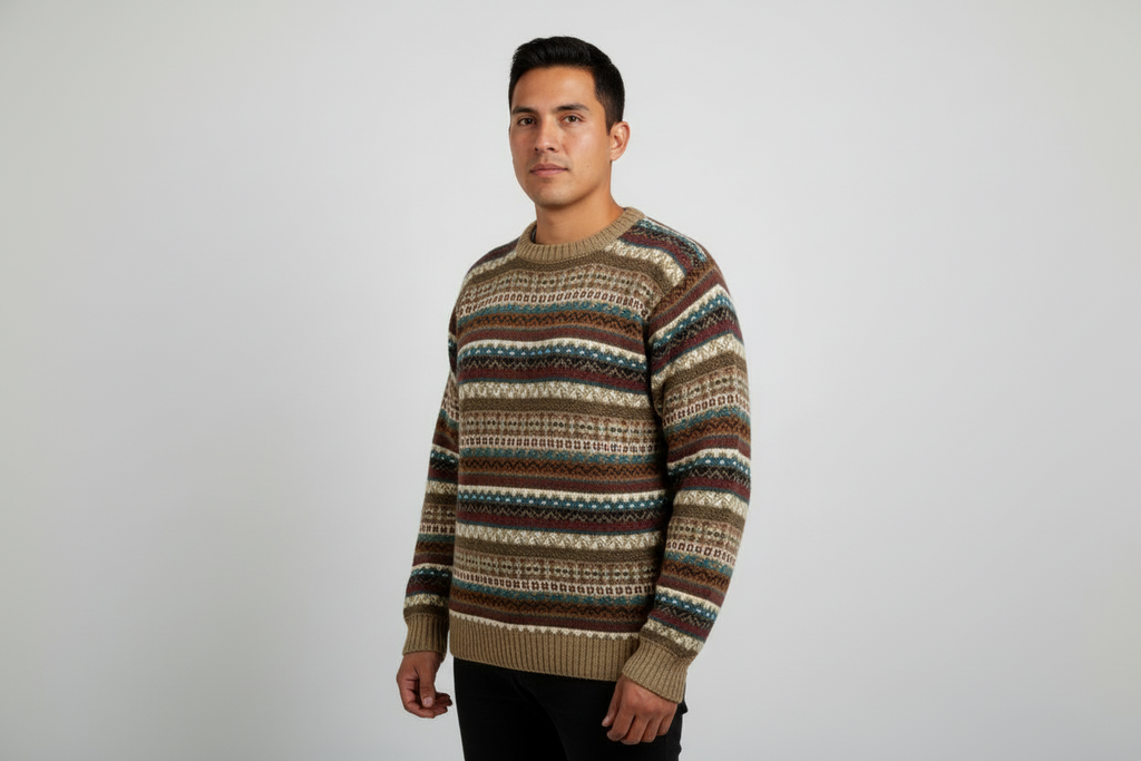 100% alpaca crewneck sweater