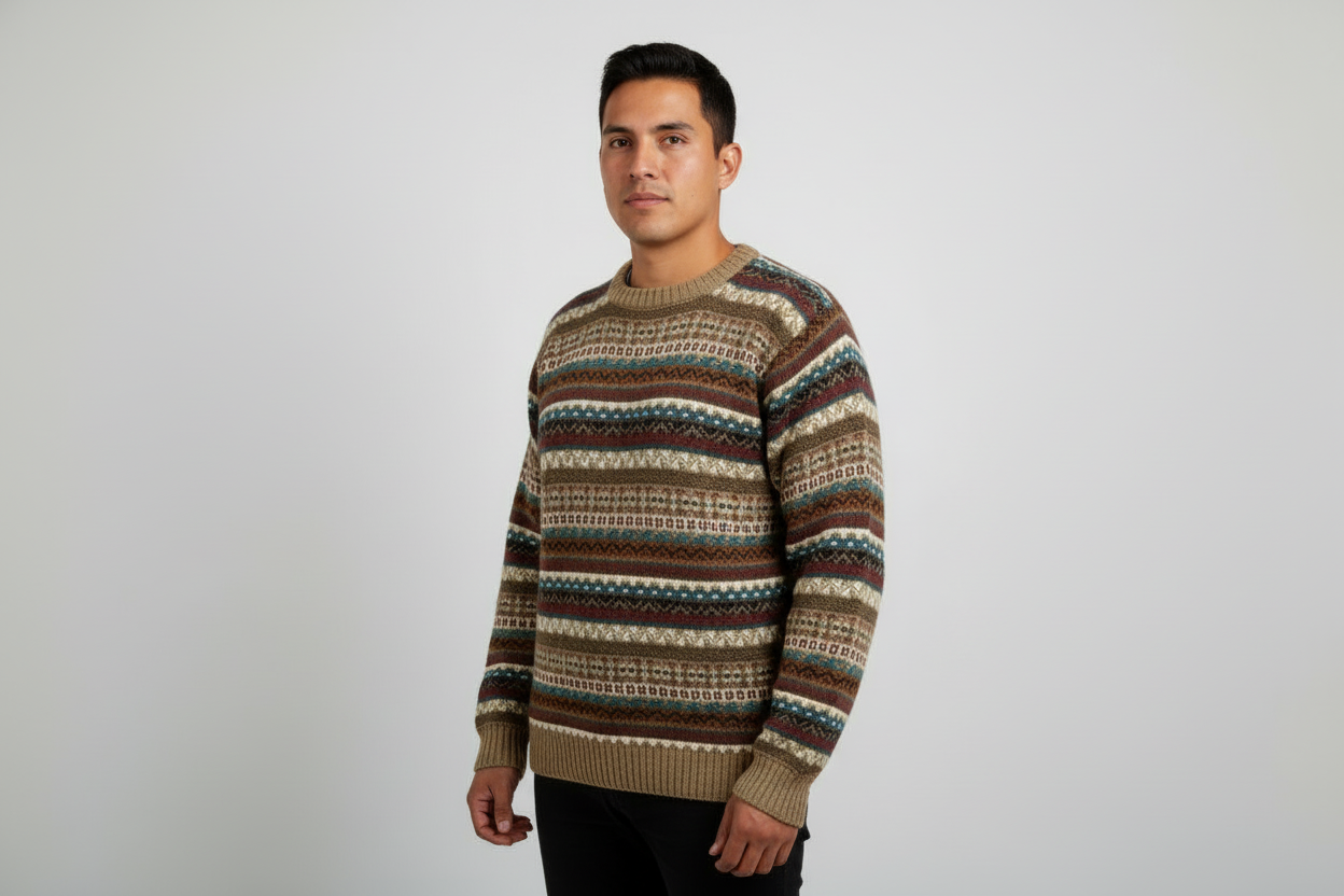 100% alpaca crewneck sweater
