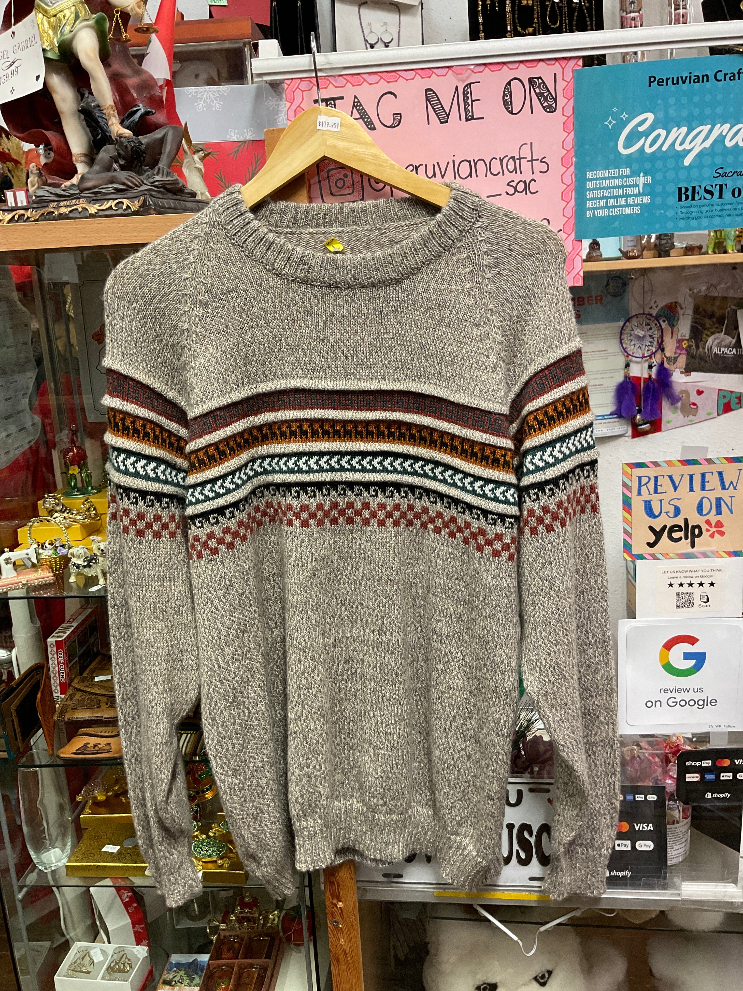 Baby alpaca crewneck sweater