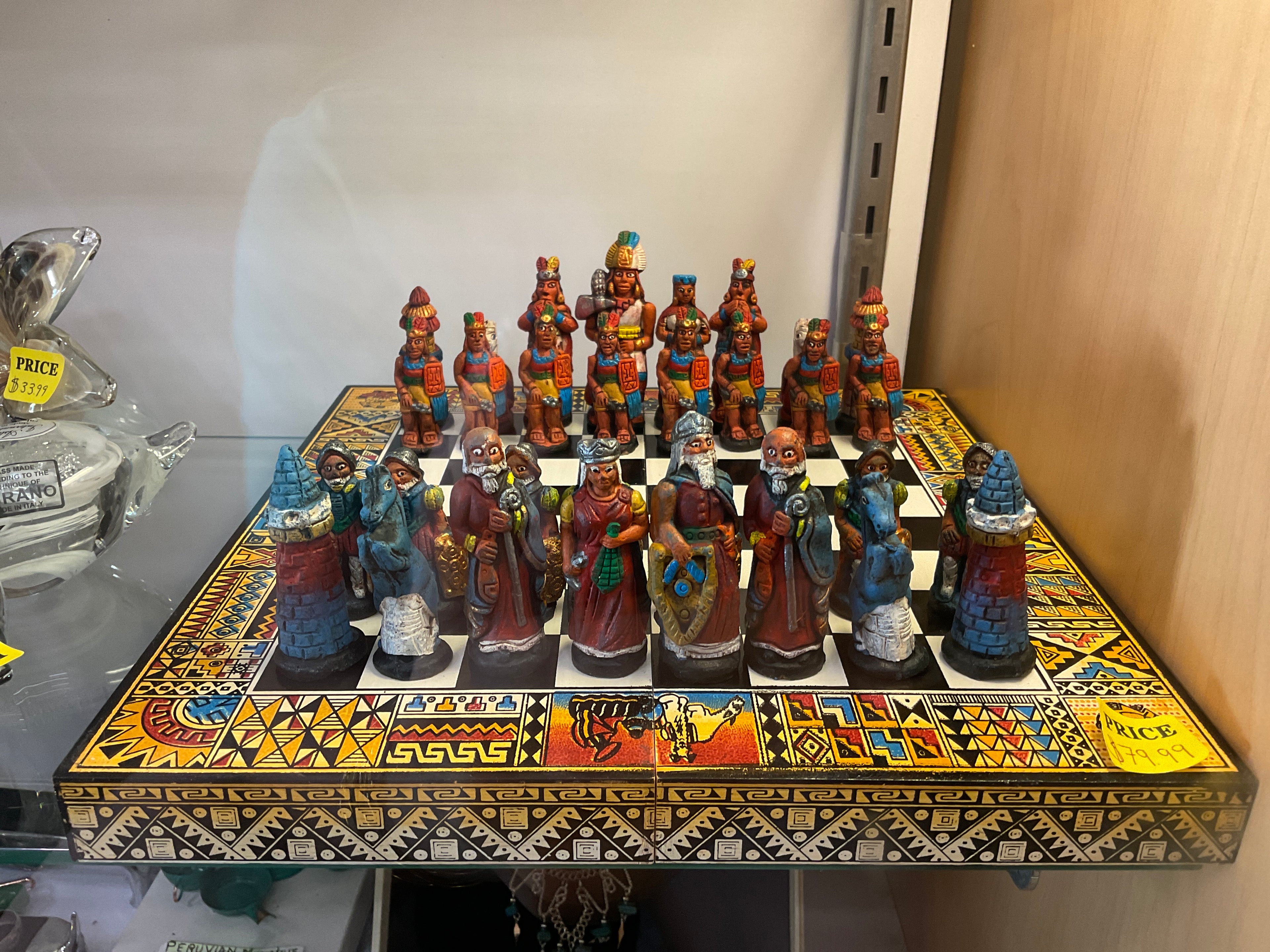 Handmade Chessboard with Pieces