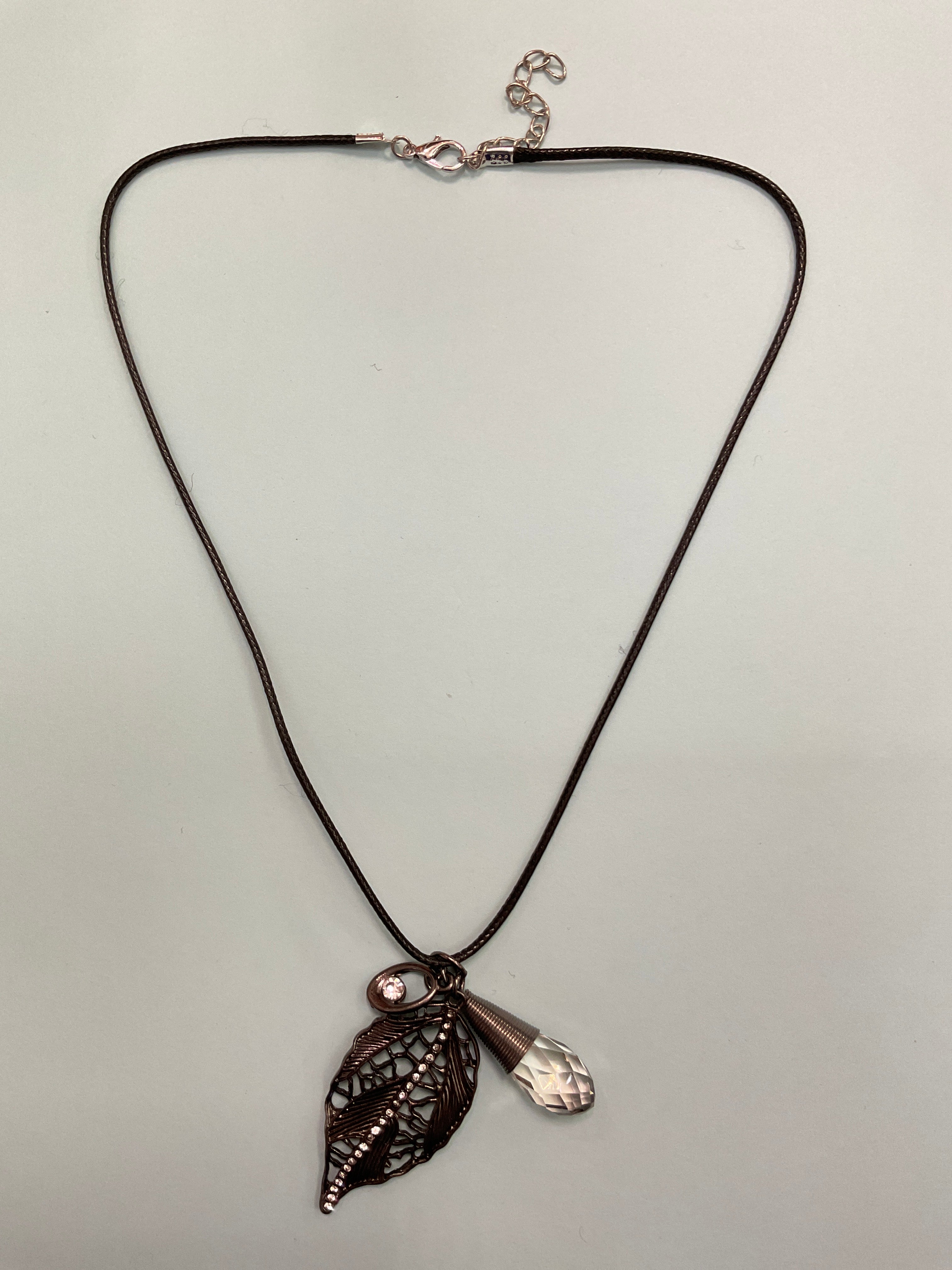 Necklace with Leather Strap