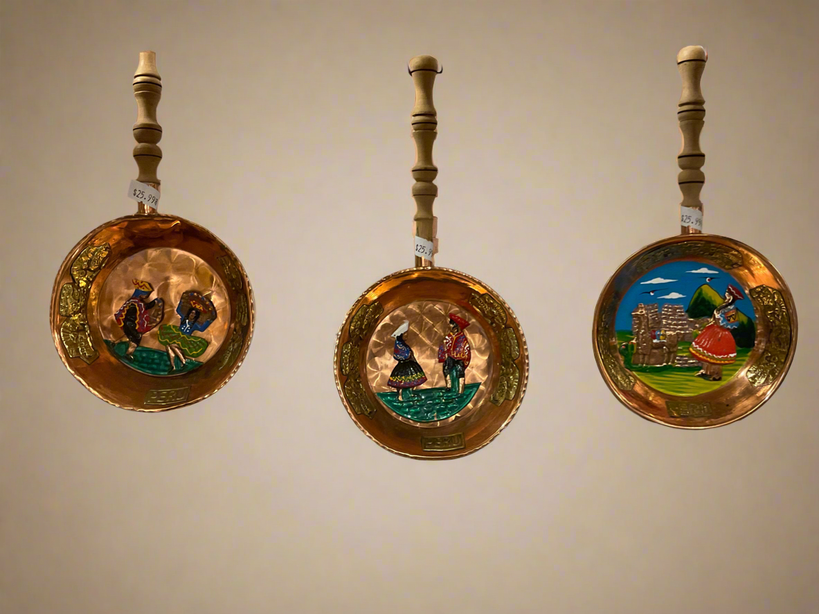Sartén decorativa de cobre
