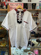 Men’s Peruvian Cotton Shirt lace collar  (Camisa Cerrada)