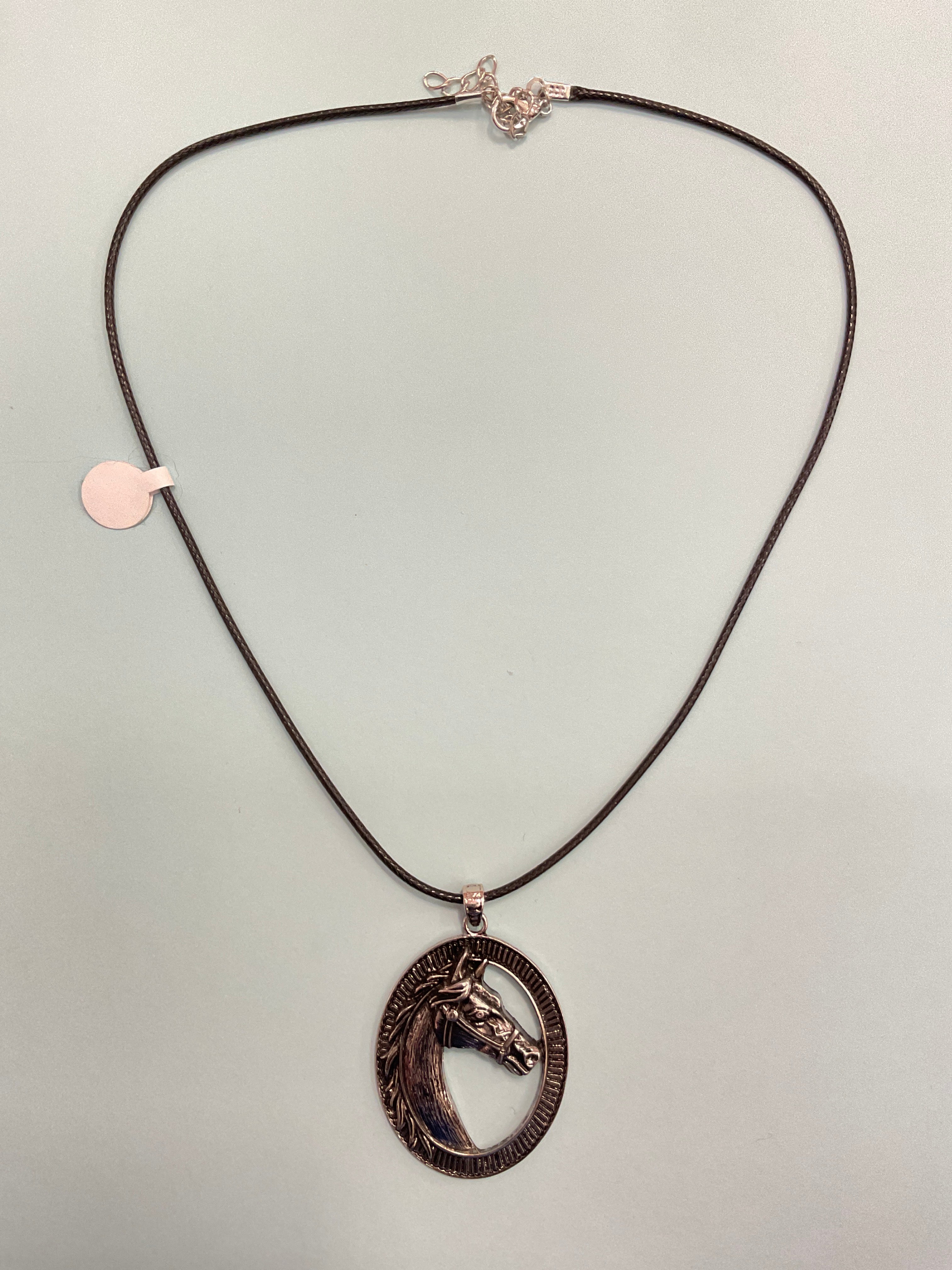Necklace with Leather Strap