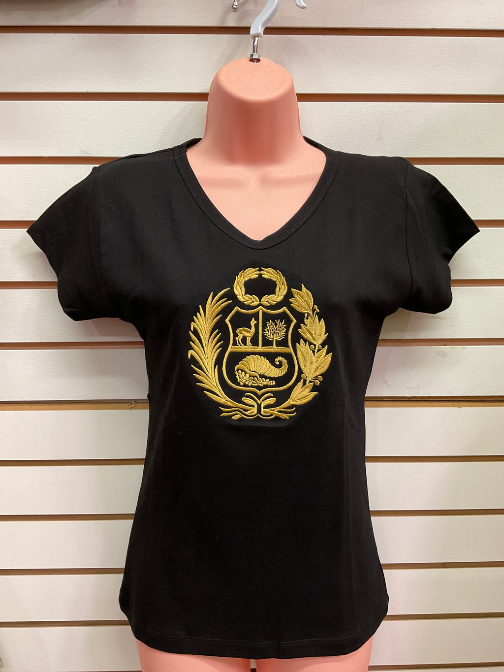 Camiseta de mujer con el escudo del Perú