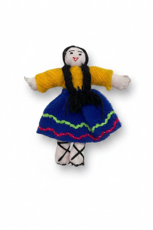 Peruvian Folk Art Doll Pin