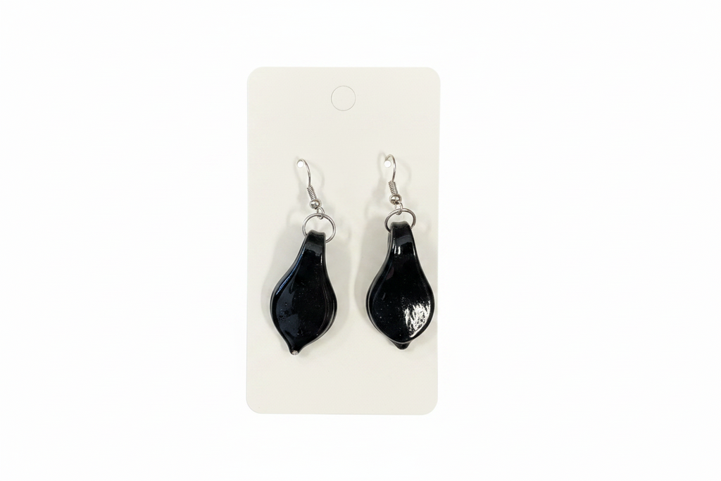 Pendientes de gota de cristal de Murano