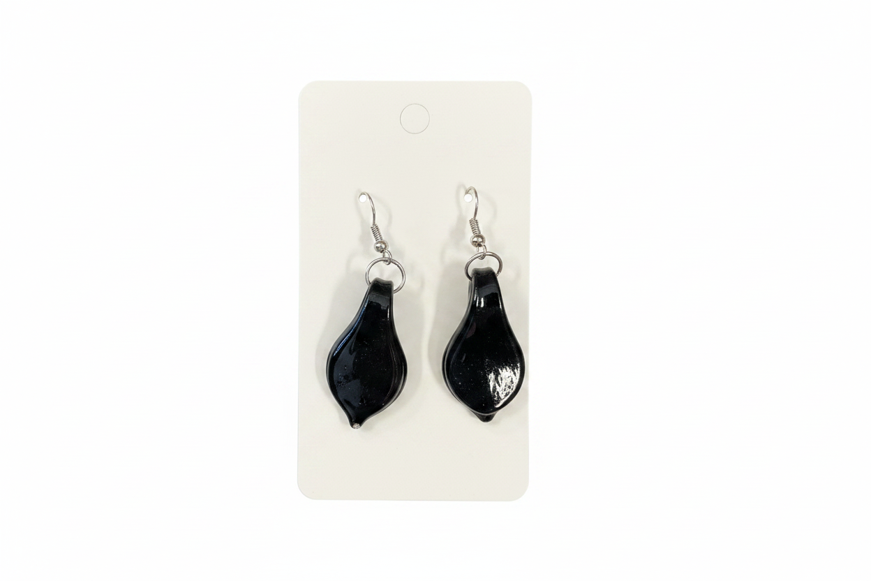Pendientes de gota de cristal de Murano