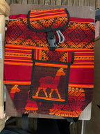 Mochila de tela de manta peruana