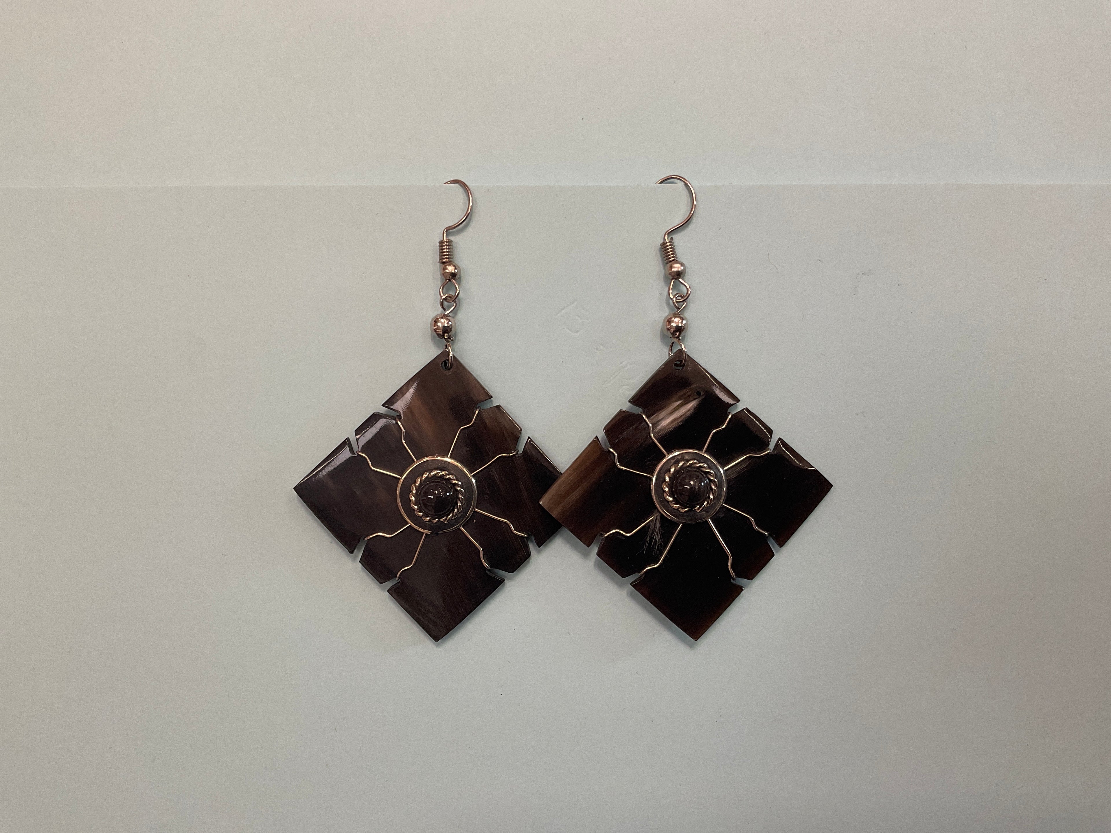 Horn with Turquoise Earrings