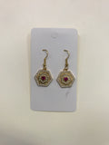 Gold Hexagon Earrings