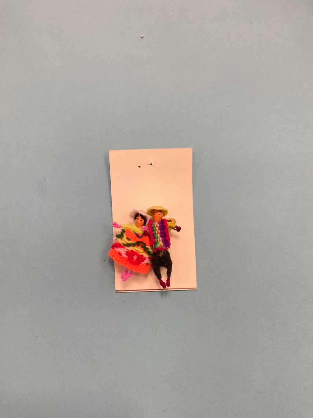 Handmade Andean Couple Worry Doll Pins