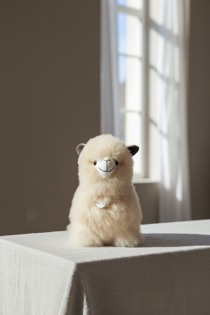 Kusi Friends Cabezona Alpaca — 11" Baby Alpaca Fur Stuffed Animal