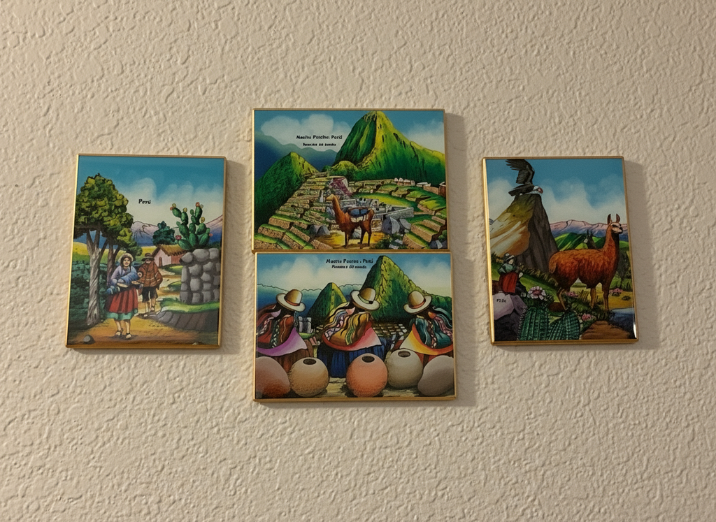 Obra de arte en vidrio pintado