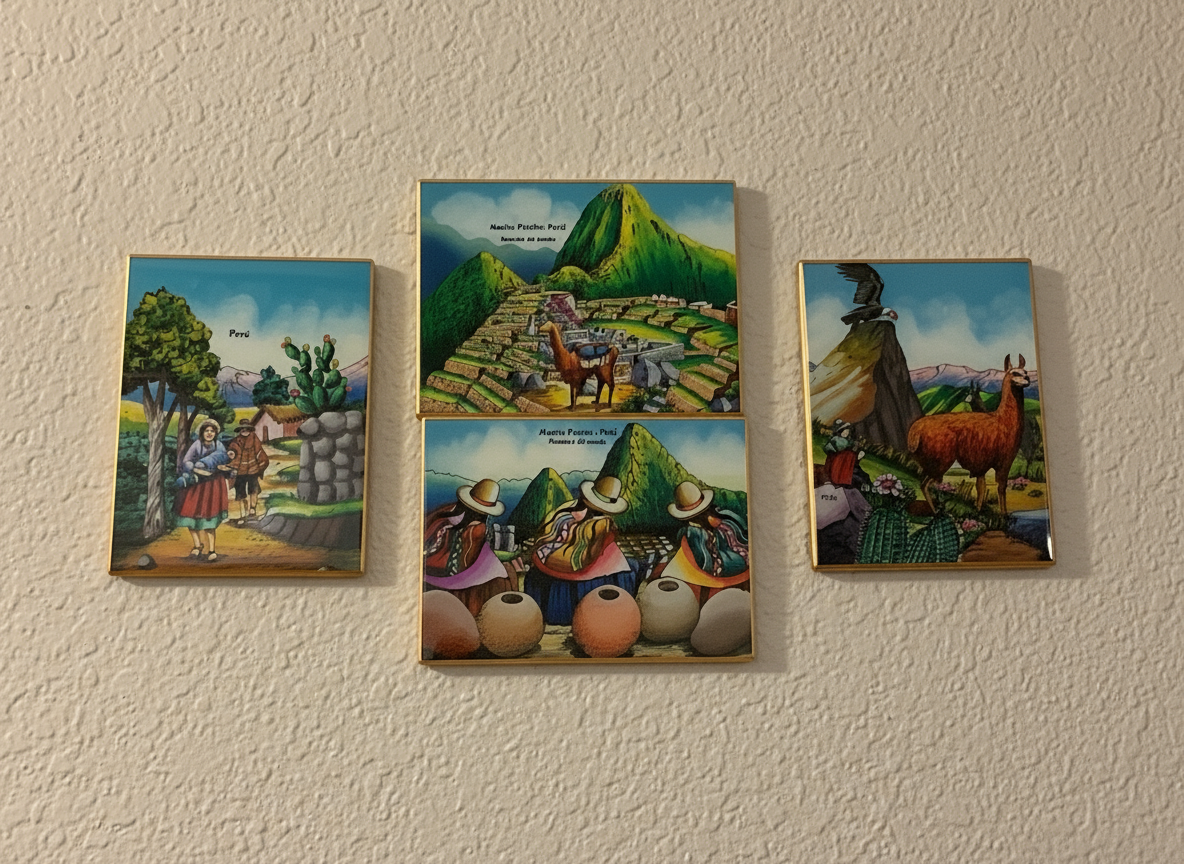 Obra de arte en vidrio pintado