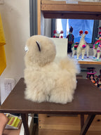 Kusi Friends Fluffy Alpaca (11in/28cm) - Baby Alpaca Fur Animal