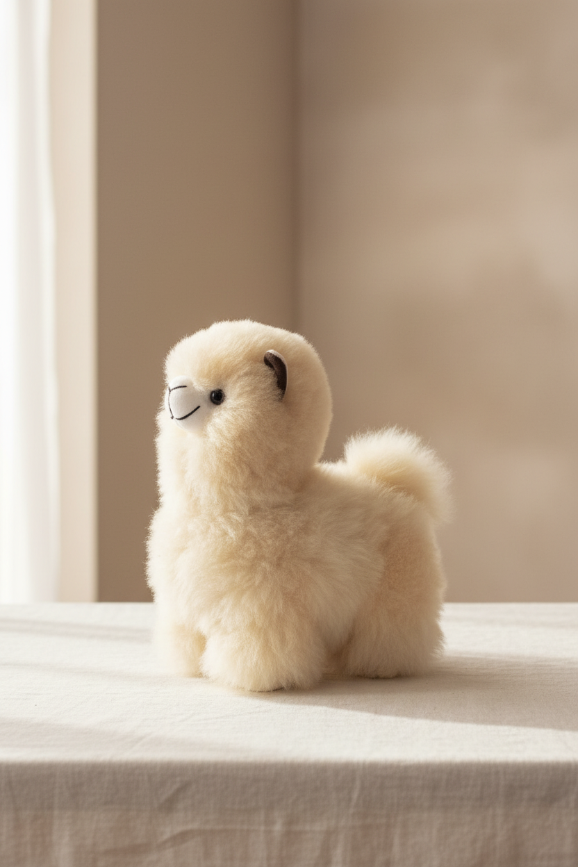 Kusi Friends Cabezona Alpaca — 11" Baby Alpaca Fur Stuffed Animal