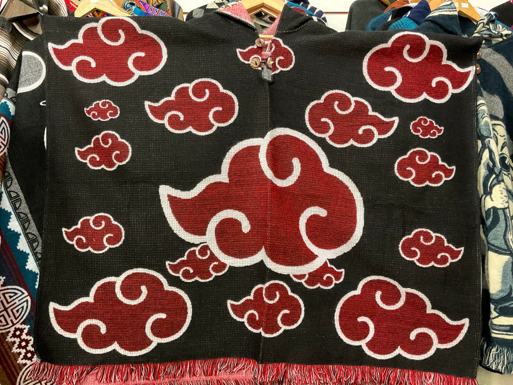 Alpaca Wool Poncho with Hood - Naruto