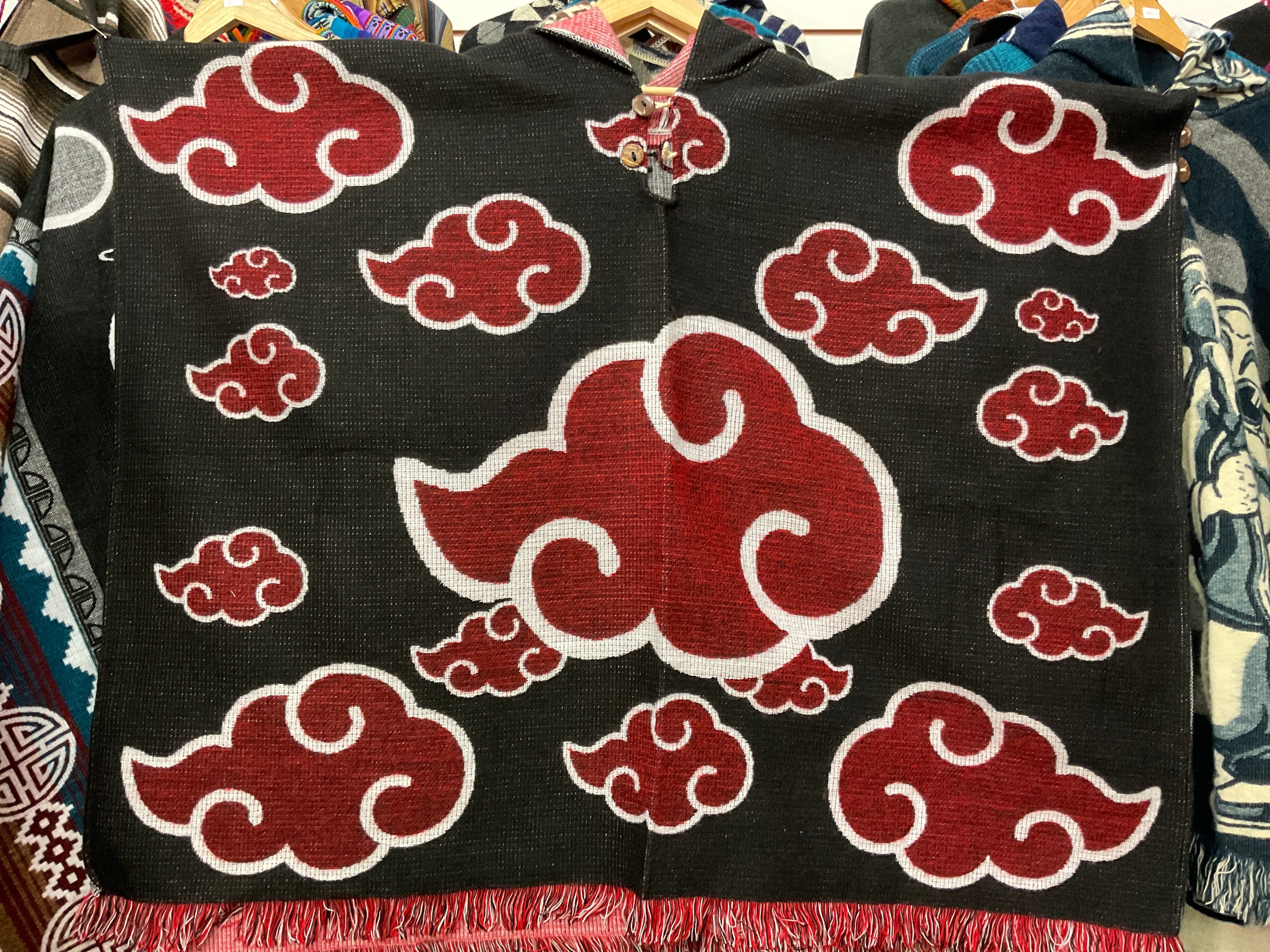 Alpaca Wool Poncho with Hood - Naruto