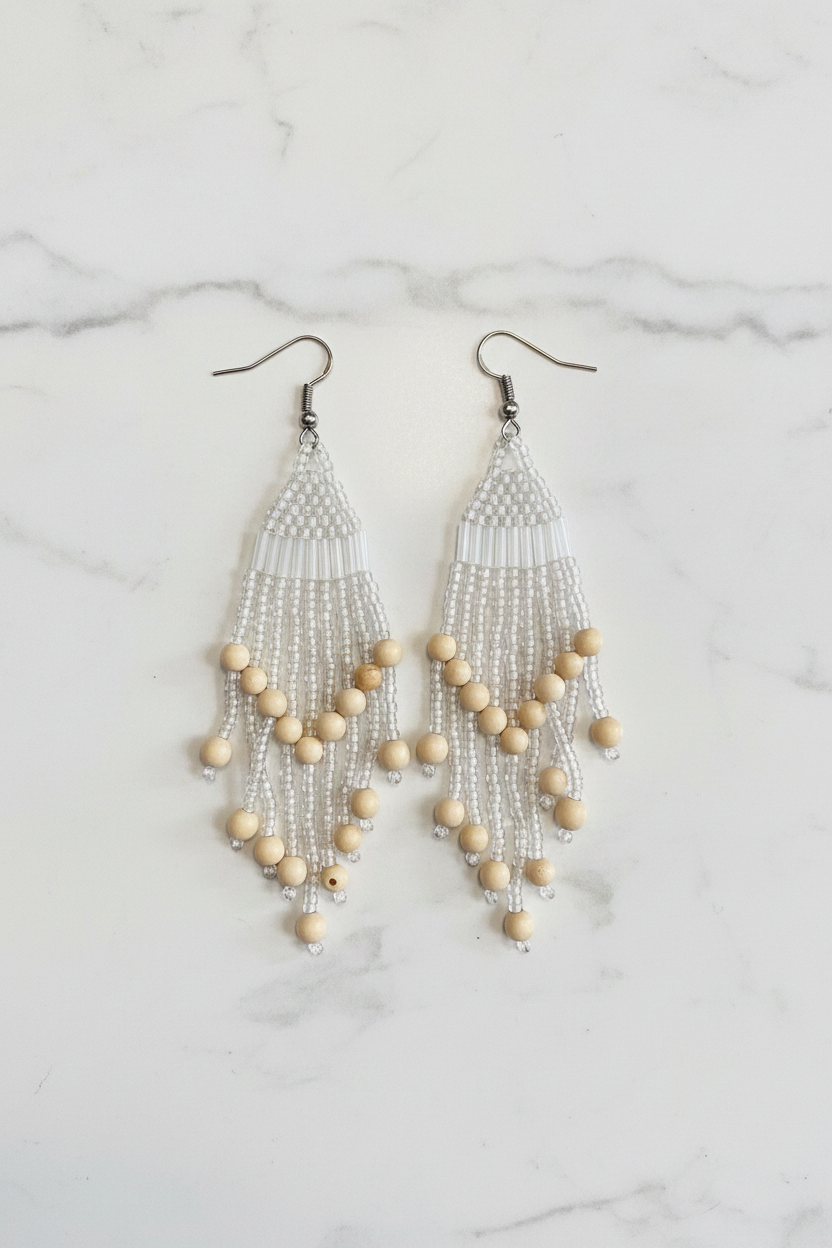 Beaded Fringe Earrings