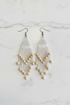 Beaded Fringe Earrings