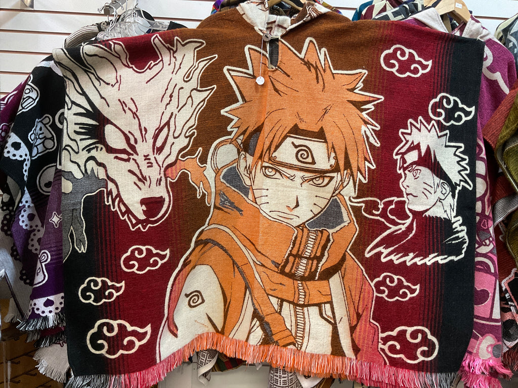 Alpaca Wool Poncho with Hood - Naruto